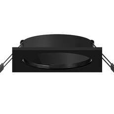 Изображение Корпус светильника встраиваемый для насадок D70mm C7632 SBK черный песок 92*92*H25mm MR16 GU5.3