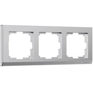 Изображение Рамка на 3 поста Stark (серебряный матовый) W0031865
