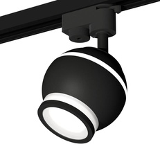 Изображение Комплект трекового однофазного светильника с подсветкой XT1102075 SBK/FR черный песок/белый матовый MR16 GU5.3 LED 3W 4200K (A2521, C1102, N7121)