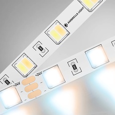Изображение Светодиодная лента с регулировкой температуры света GS4101 5050 60Led /14W m/ 24V IP20 CCT 3000-6500 GS4101 5050 60Led/ 14W m/ 24V IP20 CCT 3000-6500K/ 5000*10*1.87mm (3 конт.)
