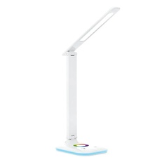 Изображение Светодиодная настольная лампа с RGB подсветкой DE530 WH белый LED 3000-6400K+RGB 8W
