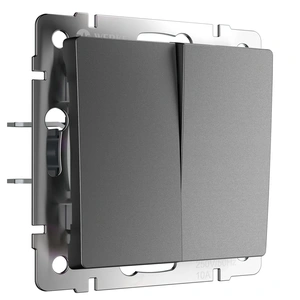 Изображение Выключатель двухклавишный (графит матовый) W1120064