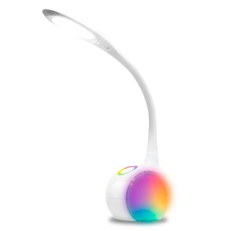 Изображение Светодиодная настольная лампа с RGB подсветкой DE532 WH белый LED 4200K+RGB 7.5W