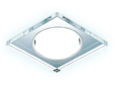Изображение Встраиваемый точечный светильник GX53 с LED подсветкой G215 CL/CH/CLD хром/прозрачный GX53+3W(LED COLD)