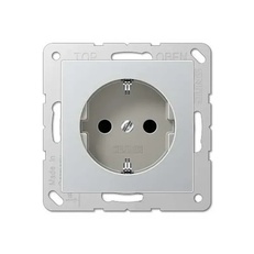 Изображение Розетка с заземлением 16А 250В EcoProfi Standart алюминий EP1420AL Jung