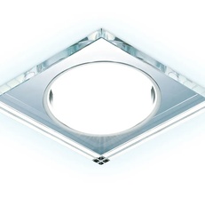 Изображение Встраиваемый точечный светильник GX53 с LED подсветкой G215 CL/CH/CLD хром/прозрачный GX53+3W(LED COLD)
