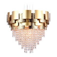 Изображение Подвесная хрустальная люстра TR5243/9 GD/CL золото/прозрачный E14/9 max 40W D600*840