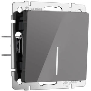 Изображение Выключатель одноклавишный с подсветкой (графит акрил) W1110144