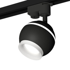 Изображение Комплект трекового однофазного светильника с подсветкой XT1102071 SBK/FR черный песок/белый матовый MR16 GU5.3 LED 3W 4200K (A2521, C1102, N7165)