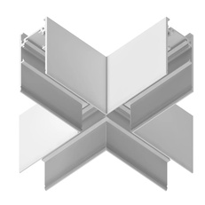 Изображение Коннектор X-образный для накладного шинопровода Magnetic GL3375 WH белый коннектор X-образный для накладного шинопровода 170*170*53.7