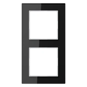 Изображение Рамка на 2 поста A Creation черное стекло AC582GLSW Jung