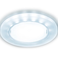 Изображение Встраиваемый точечный светильник GX53 с LED подсветкой G214 WH/CH/CLD хром/матовый GX53+3W(LED COLD)