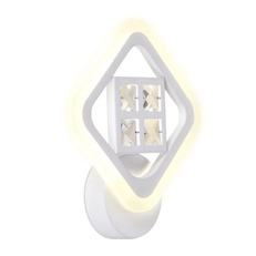 Изображение Настенный светодиодный светильник с хрусталем FA284 WH белый 15W 260*230*60