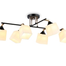 Изображение Подвесная люстра TR303089/6 BK/FGD/FR черный/золото/белый матовый E27/6 max 40W 800*580*250