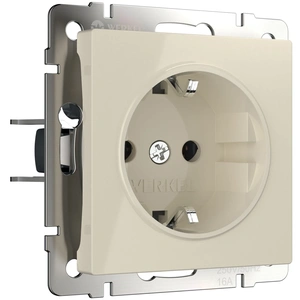 Изображение Розетка с заземлением (слоновая кость) W1171003