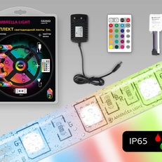 Изображение Комплект светодиодной ленты RGB Ambrella Light 5m GS2502 5050 60Led /14.4W m/ 12V IP65 RGB 5m GS2502 5050 60Led/ 14.4W m/ 12V IP65 RGB/ 5000*10*2.87mm (4 конт.) комплект