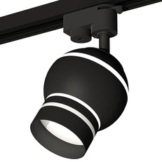 Изображение Комплект трекового однофазного светильника с подсветкой XT1102065 SBK/FR черный песок/белый матовый MR16 GU5.3 LED 3W 4200K (A2521, C1102, N7142)