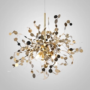 Изображение Люстра Tezani Argent Suspension Pendant Lamp 40 Gold By Imperiumloft