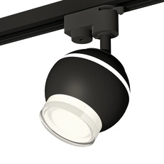 Изображение Комплект трекового однофазного светильника с подсветкой XT1102070 SBK/FR/CL черный песок/белый матовый/прозрачный GU5.3 LED 3W 4200K (A2521, C1102, N7160)