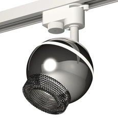 Изображение Комплект трекового однофазного светильника с подсветкой XT1104002 PSL/BK серебро полированное/тонированный GU5.3 LED 3W 4200K (A2520, C1104, N7192)