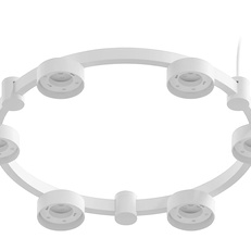Изображение Корпус светильника Techno Ring подвесной для насадок D85 C9231/6 SWH белый песок D550*70.5mm GX53/6