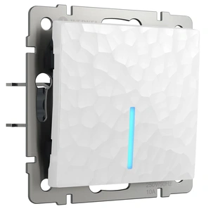 Изображение Выключатель одноклавишный с подсветкой (белый) W1210101
