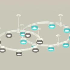 Изображение Комплект подвесного светильника Techno Ring с композитным хрусталем XR92211200/16 SWH/BL/BK белый песок/голубой/тонированный GX53