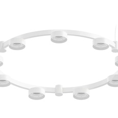 Изображение Корпус светильника Techno Ring подвесной для насадок D85 C9241/9 SWH белый песок D740*70.5mm GX53/9