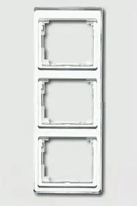 Изображение Рамка тройная, для вертикального монтажа Jung SL 500, белое стекло sl583ww SL 500