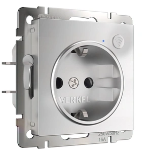 Изображение Умная встраиваемая розетка с заземлением с защитными шторками W1171606