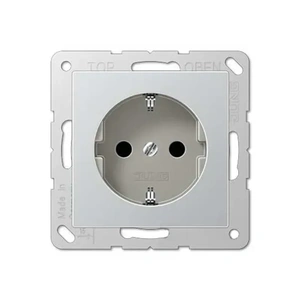 Изображение Розетка с заземлением 16А 250В EcoProfi Standart алюминий EP1420AL Jung
