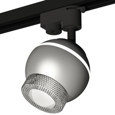 Изображение Комплект трекового однофазного светильника с подсветкой XT1103040 SSL/CL серебро песок/прозрачный MR16 GU5.3 LED 3W 4200K (A2521, C1103, N7191)