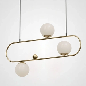 Изображение Подвесной Реечный Светильник Hoop L90 Латунь By Imperiumloft