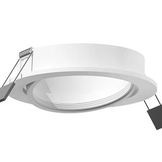 Изображение Корпус светильника встраиваемый поворотный для насадок D70mm C7651 SWH белый песок D106*H25mm MR16 GU5.3