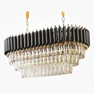 Изображение Люстра Empire Black Rectangular Chandelier Crystal By Imperiumloft