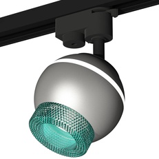 Изображение Комплект трекового однофазного светильника с подсветкой XT1103041 SSL/BL серебро песок/голубой MR16 GU5.3 LED 3W 4200K (A2521, C1103, N7194)