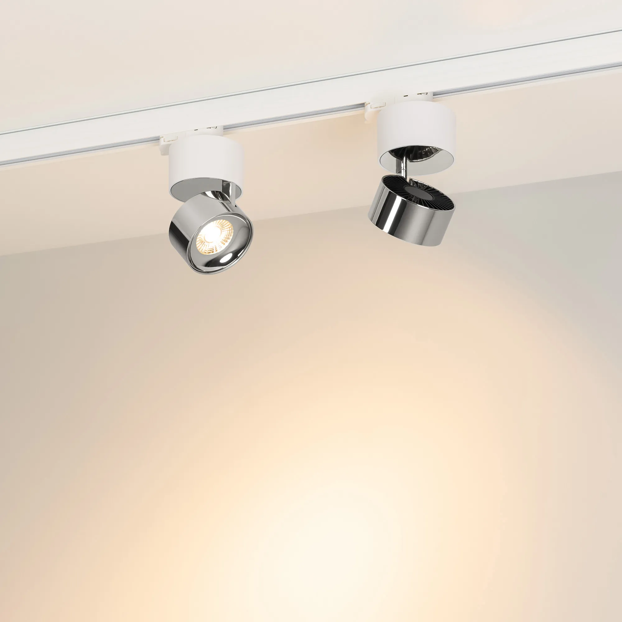 Светильник SP-PLURIO-TRACK-4TR-R77-9W Warm3000 (WH-CHR, 36 deg, 230V) (Arlight, IP20 Металл, 3 года) - Изображение