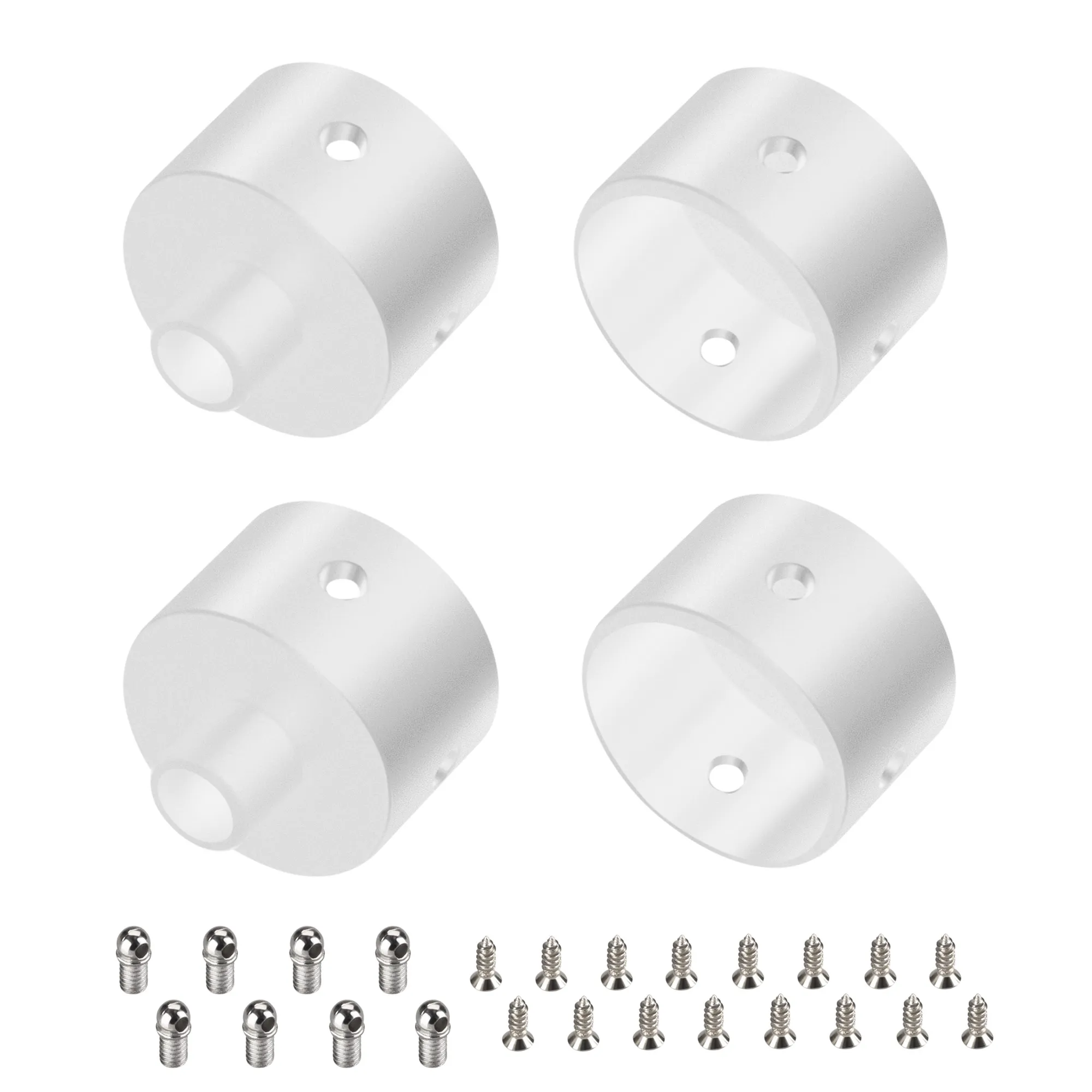 Заглушка WPH-FLEX-D22-360deg WHITE ALU с отверстием (Arlight, Металл) - Изображение
