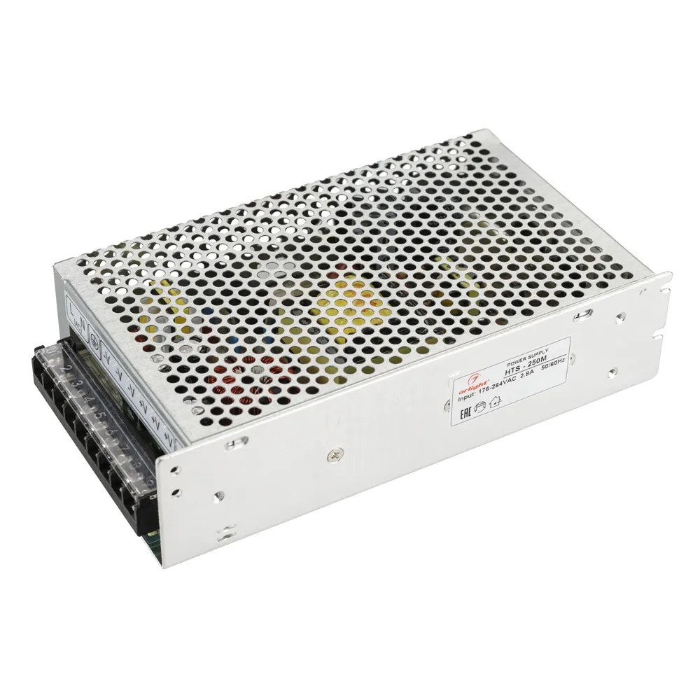 Блок питания HTS-250M-24 (24V, 10.5A, 250W) (Arlight, IP20 Сетка, 3 года) - Изображение