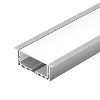 Профиль с экраном SL-LINIA88-F-2500 ANOD+OPAL (Arlight, Алюминий) - Изображение