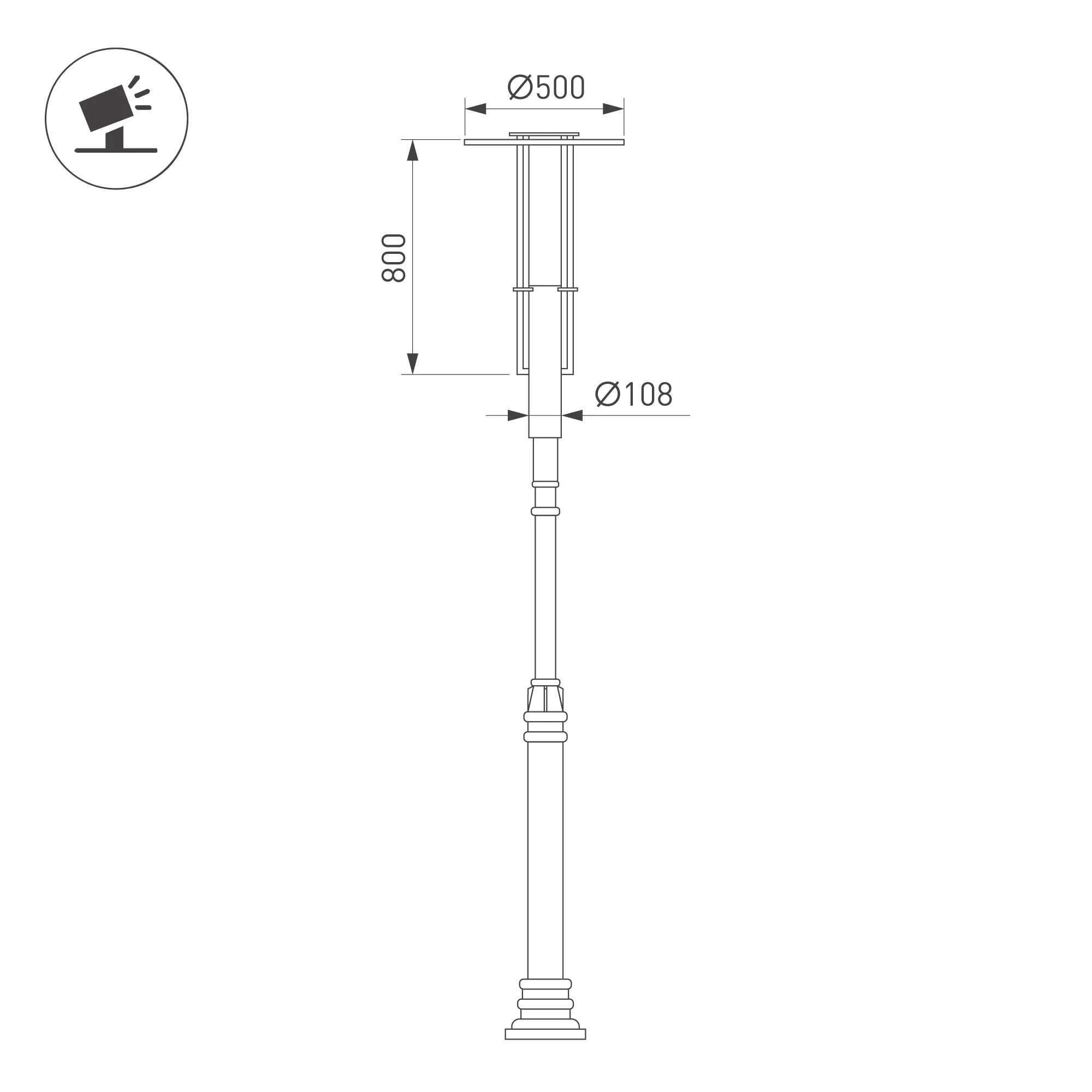 Светильник  OXOR-SHADL-O-500x800-35W Day4000 (BK, 120 deg, 230V) IP65  (Arlight, IP65 Металл, 3 года) - Изображение